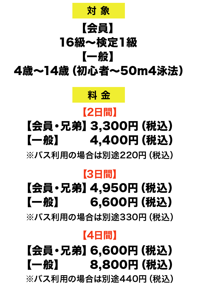 スイミングスクール 夏休み短期水泳教室